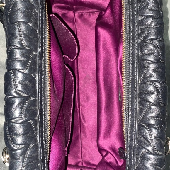 RARE COACH Madison gathered leather Chevron black shoulder bag - Picture 6 of 11